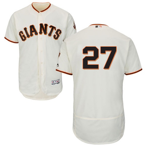 Giants #27 Juan Marichal Cream Flexbase Authentic Collection Stitched MLB Jersey